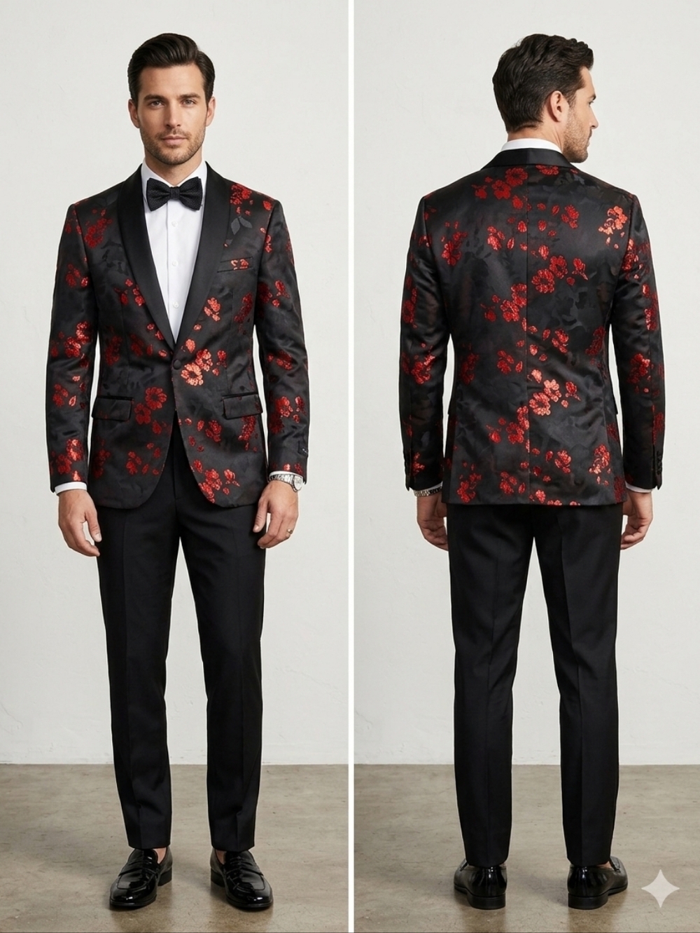 NWOT Bespoke Tazzio Men's Floral‎ Jacquard Blazer in size Medium